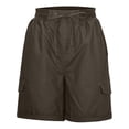 thumbnail image 3 of Womens Summer Shorts Relaxed Fit High Waist Casual 4 Pocketed Hiking Cargo Shorts Outdoor Outfits Cotton And Linen Casual High-Waisted Work Pants Dark gray S, 3 of 8