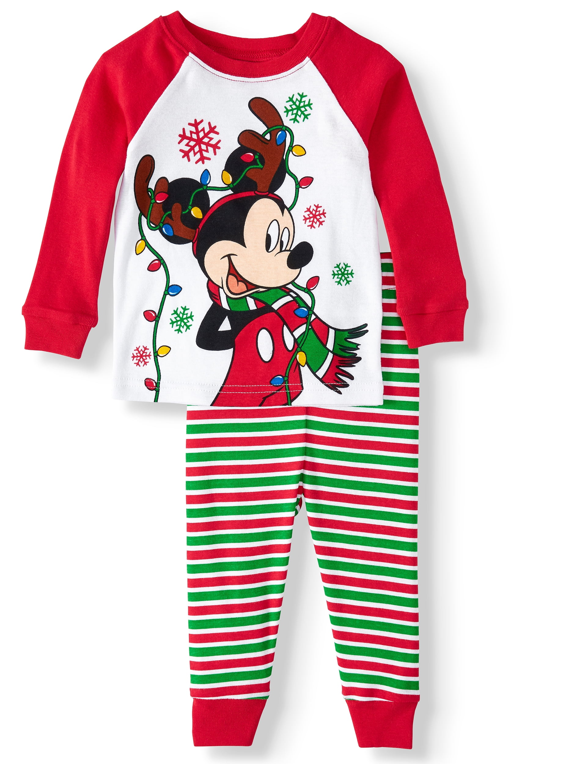 Disney Store Mickey Christmas Pajamas w/ Hat Baby Boys 3 6 9 12 18 24 Months 