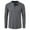 Gray, variant on LYXSSBYX Men's Performance Long Sleeve Shirt Moisture Wicking Crew T-Shirt Beefy Muscle Basic Solid Pure Color Blouse Tee Top