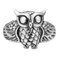 thumbnail image 3 of Vintage Midnight Owl Night Retro Animal .925 Sterling Silver Ring-8, 3 of 7