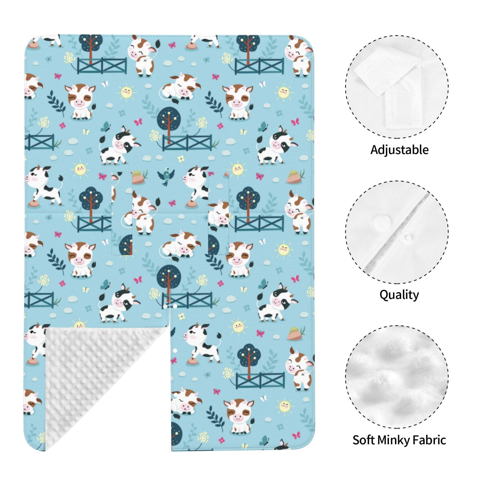 Car Seat Cover Baby - Cute Cow Butterfly Tree Breathable Infant Car Seat Cover for Baby Carseat, Lightweight Comfort Baby Essentials Must Haves Newborn Stuff for Girl Boy
