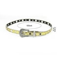 thumbnail image 6 of Vintage Rhinestone Cowgirl Belt with Multi Holes Alloy Buckle Stylish Faux Leather Waist Belt Women Jeans Pants Belt, 6 of 8