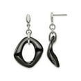 thumbnail image 1 of Black Ceramic Dangle Earrings in Stainless Steel, 1 of 4