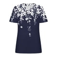 thumbnail image 5 of Hipattires T-Shirts Women Plus Size V-Neck Tops Graphic Trendy Short Sleeve Navy Blouses T-Shirts, 5 of 5