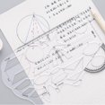 thumbnail image 4 of 1 pieza de regla de geometría transparente, plantillas arquitectónicas, plantilla de dibujo, plantilla de arquitectura, regla de dibujo hueca, formas de 7,56x4,53 pulgadas, 4 of 5