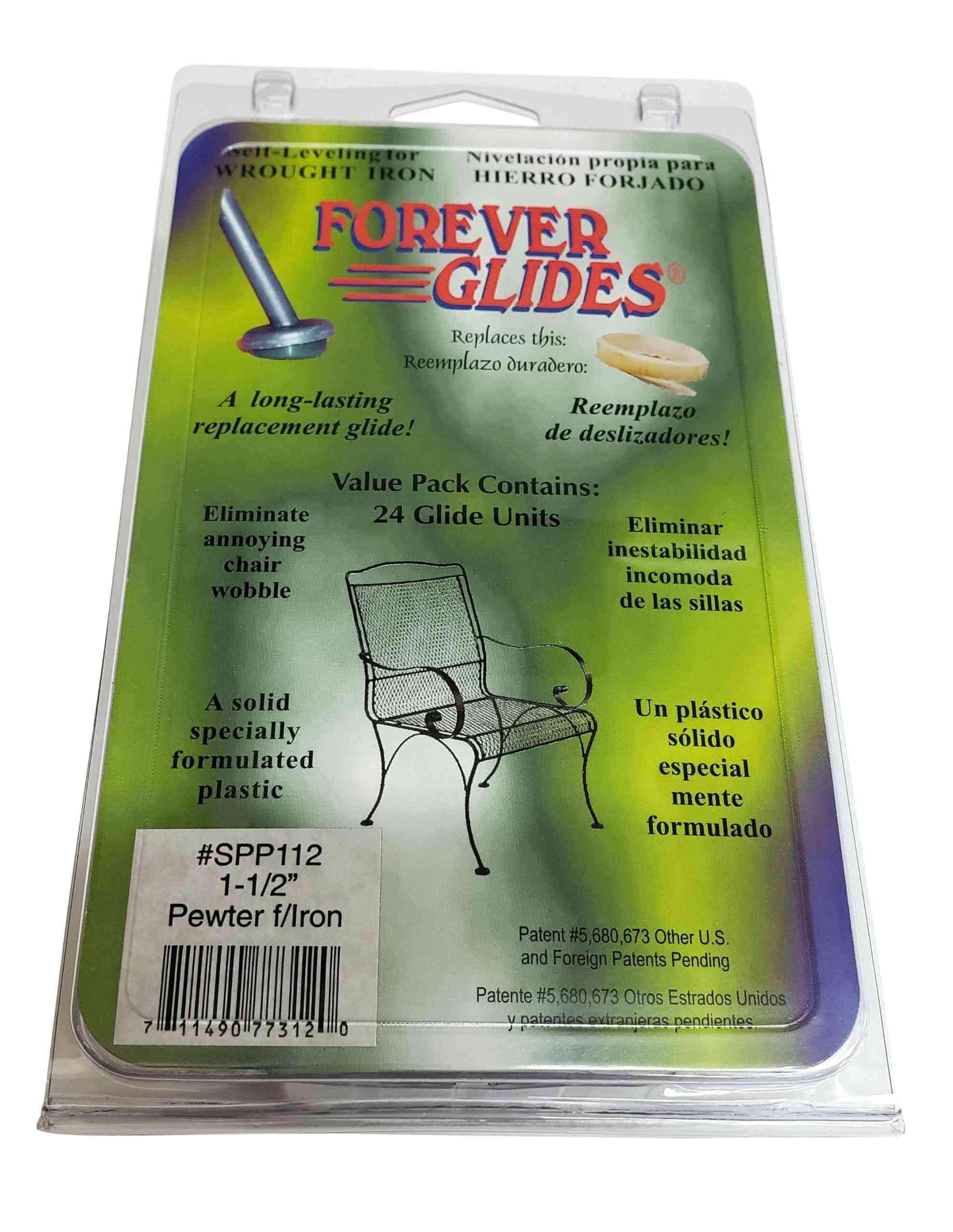 - Black Qty. 24 1-1/2 Forever Glides; for Iron 