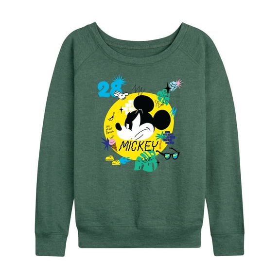 Mickey & Friends - Mickey So Cool - Women's Lightweight French Terry Long Sleeve Shirt