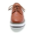 thumbnail image 3 of DADAWEN Women's Flats Platform Shoes Oxfords Casual Shoes Brown 9.5 US, 3 of 6