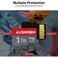 thumbnail image 3 of Tarjeta de memoria Micro SDXC de 1024 GB, UHS-I, Clase 10, U3, V30, hasta 100 MB/s, perfecta para video 4K y dispositivos Android, con adaptador incluido, 3 of 8