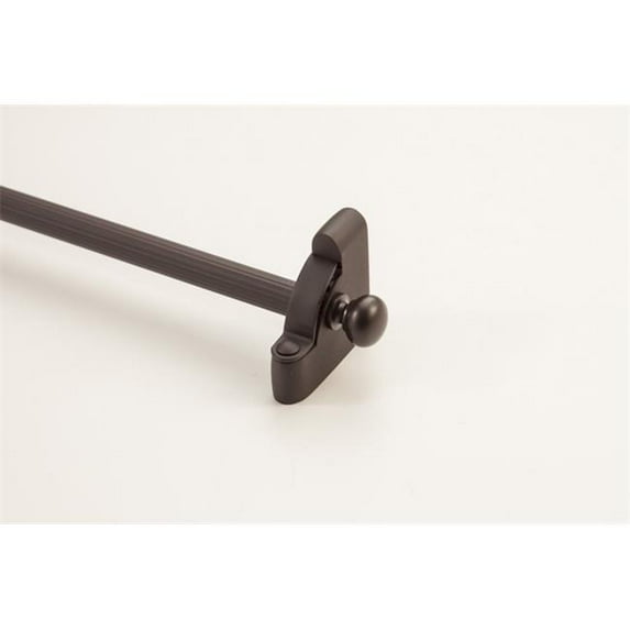 Zoroufy 01212-03213 36 in. Heritage Solid Stair Rod Set Extended Brackets Round Finial in Oil-Rubbed Bronze