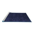 thumbnail image 2 of Ahgly Company Machine Washable Indoor Round Abstract Blue Contemporary Area Rugs, 4' Round, 2 of 4