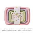thumbnail image 3 of Linnome Ensemble de 4 Contenants Carrés de Rangement pour Aliments Boîtes à Lunch Bento avec Couvercles Hermétiques Étanches pour Préparation de Repas, 3 of 6