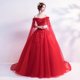thumbnail image 1 of Vestidos de quinceañera largos rojos con hombros descubiertos, vestido de fiesta para mujer, vestido de noche para fiesta, vestidos de actuación, 1 of 5