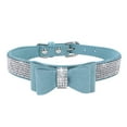 thumbnail image 1 of Bling Crystal Cat Collar Metal Adjustable Puppy Bow Tie Rhinestone Soft Collars Pet Supplies for Small Medium Dogs, 1 of 4
