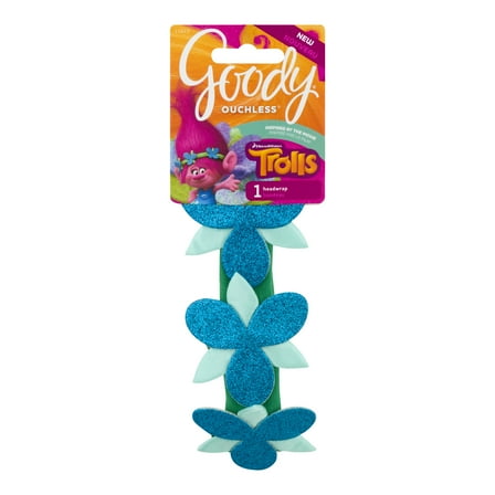 Goody Ouchless Comfort Trolls Headwrap, Poppy Flower Headwrap, 1 Ct