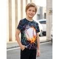 thumbnail image 3 of Aideaone 2-Pack Boys Shirts 3D Print Graphic T-Shirts Short Sleeve Kids Casual Tees Tops Size 7-14 Years, 3 of 8