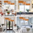 thumbnail image 5 of Kitchen Curtain Valances for Windows,Abstract Orange Gray Color Block Rod Pocket Small Valance Short Window Treatment for Bedroom Bathroom Living Room,42"x18", 5 of 9