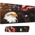 thumbnail image 2 of Desk Mat,American Flag Eagle Extended Gaming Mouse Pad for Office Work & Game,Computer Keyboard Mouse Mat Desk Non-Slip Rubber Base Large Mousepad with Stitched Edges, 31.5x15.7inch, 2 of 6