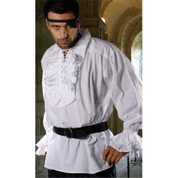 The Pirate Dressing C1011 Captain Charles Vane Shirt- White - Large