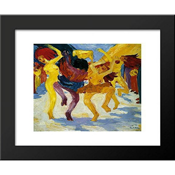 Dance Around the Golden Calf 20x24 Framed Art Print by Nolde, Emil