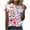 🌺Multicolor🌺#07, variant on Fartey Plus Size Tops for Women Loose Casual Summer Crewneck Short Sleeve Tunic Shirt Fashion Floral Print Tees Camp Outdoors Hiking Tshirts Multicolor L