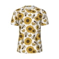 thumbnail image 5 of Wukai Sunflowers and Bees Print Men's Short-Sleeved Mesh T-Shirt,Quick-Dry Short Sleeve Workout T-Shirt-X-Large, 5 of 8