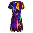 thumbnail image 5 of Rave Rainbow of Glow Stick Fire Sundress Short Sleeve Dress Summer Women Clothes Dress for Women Dresses, 5 of 7