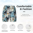 thumbnail image 6 of Picia Butterflys pattern Mens Swim Trunks with Compression Liner Stretch Beach Shorts Quick Dry with Zipper Pockets No-Chafing Board Shorts-XX-Large, 6 of 9