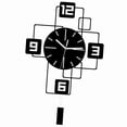 thumbnail image 3 of Reloj de pared con péndulo oscilante, reloj colgante, novedoso, decorativo, moderno, fácil de leer. Negro 25cmx40cm, 3 of 9