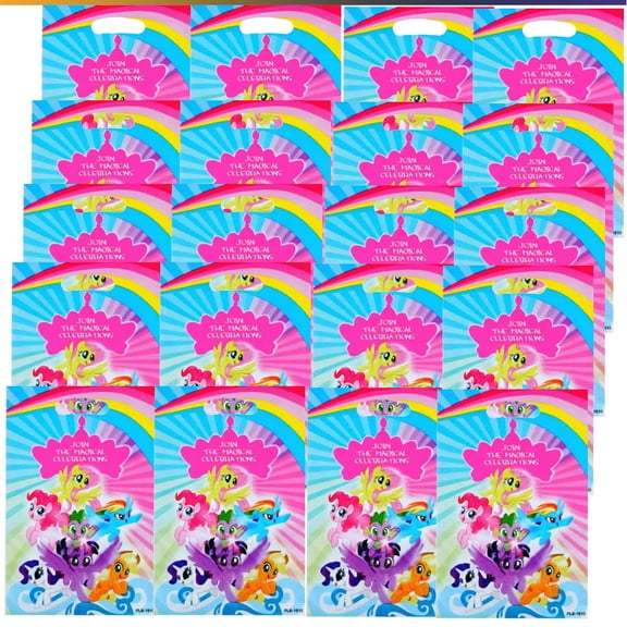 My little pony Goodie Bag Candy Treat Birthday Gift Bags Party Favors Handles Snack Supplies