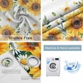 thumbnail image 2 of Fsddascl Summer Sunflower Blackout Curtains for Bedroom/Living Room, Thermal Insulated Kitchen Curtains, Daisy Leaves Butterfly Botanical Grommet Darkening Window Treatment Drapes 52"x63"x2, 2 of 6