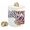 thumbnail image 1 of Animal Piggy Bank, Ornamental Zebra Profile Silhouette Striped Safari Theme Art, Ceramic Coin Bank Money Box for Cash Saving, 3.6" X 3.2", Purple Pink Coral, by Ambesonne, 1 of 4