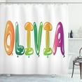 thumbnail image 1 of Ambesonne Olivia Shower Curtain, Medieval Girl Name Party, 69"Wx84"L, Multicolor, 1 of 3