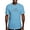 Baby Blue, variant on - Delta Sigma Phi Grayscale Stacked Logo T Shirt - Fitted T-Shirt, Vintage Fit Soft Cotton Tee