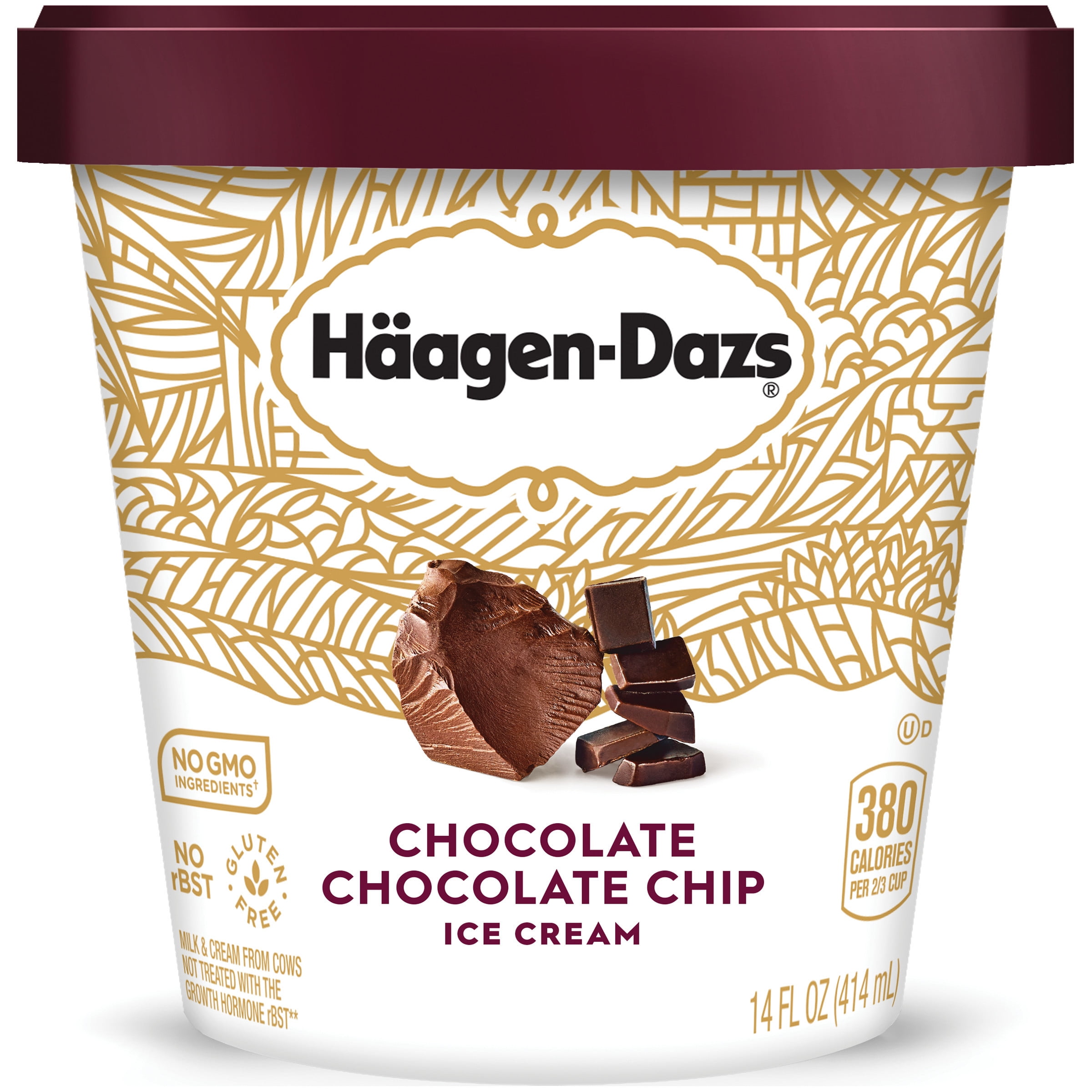 HäagenDazs Chocolate Chocolate Chip Ice Cream, 14 fl oz