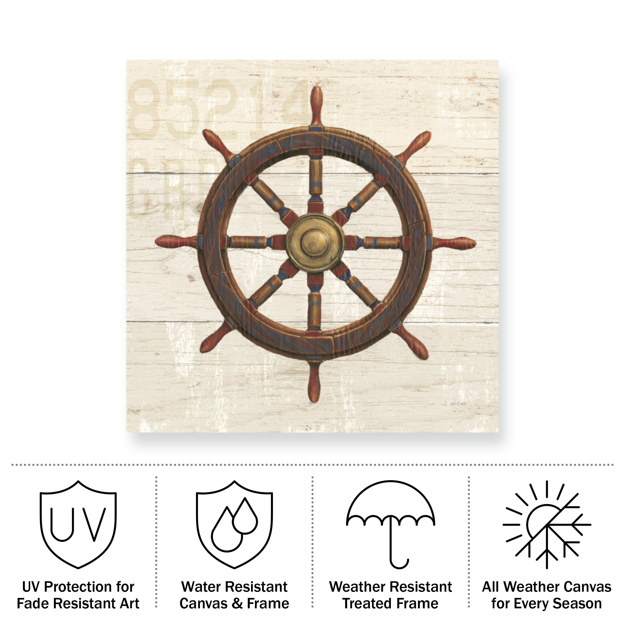 James Wiens 'Nautique V' Outdoor Canvas