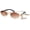 brown, variant on Trendy Hexagon Sunglasses for Women - Sunglasses Womens Designer, Geometric Festival Sun Glasses with Chain