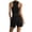 Black, variant on Women 2 Piece Workout Sets High Waisted Tummy Control Biker Shorts Halter Ribbed Tank Tops