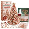 thumbnail image 2 of Neoargh Beaded Christmas Tree DIY Kit, Colorful Pearl Beaded Tree, Handmade Tabletop Decor with Sparkling Crystal Beads, Tree Topper Star for Surprise & Gift, 2 of 8