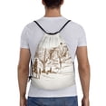 thumbnail image 2 of Bingfone Western Desert Cowboys Drawstrings Backpacks Bags For Men Women Gym Drawstrings Bag, 2 of 9