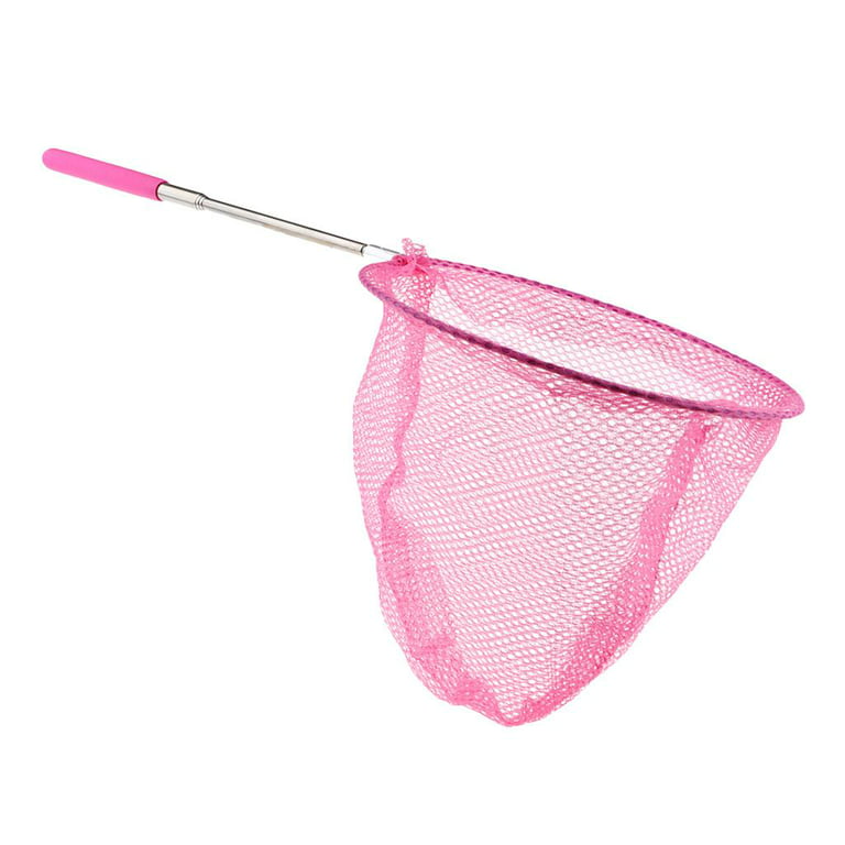 Telescopic Butterfly Net, Extendable Landing Net, for Children, Outdoor Beach , Pink, Size: 20 cm