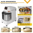 thumbnail image 2 of Amasadora Industrial Revolvedora 40lts Gutstark Capacidad 5- 25 kg 1500W Acero Inoxidable, 2 of 10