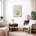 thumbnail image 3 of Framed Canvas Print Wildflower Wall Art Botanical Decorative for Living Room Bedroom - 24"x36" NATURAL, 3 of 8