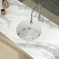 thumbnail image 4 of Logmey 18 Inch Round Ceramic Kitchen Sink Porcelain White Undermount Sink with Drainer Assembly, Single Bowl Depth 8-1/3 Inch Sink, 4 of 7