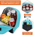 thumbnail image 4 of OPUX Insulated Lunch Box for Girls Boys, Leakproof Lunch Bag for Kids Teens, Reusable Lunch Pail Cooler Tote for Work Women Men Adults, Back to School Gift, Backpack Shape Lunchbox, Teal Blue, 4 of 7