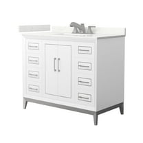 Wyndham Collection Wch515142s-Qtz-Us3mxx Marlena 42" Free Standing Single Basin Vanity Set