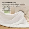 thumbnail image 6 of 7 Pieces Queen Comforter Set Premium Series, Hotel Luxury Soft Bed in a Bag, Goose Down Alternative, Safe for Sensitive Skin Bedding Comforter All Season Medium Warmth, White Wavy Quilted, 6 of 6