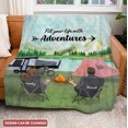 thumbnail image 4 of Custom Personalized Camping Quilt/ Fleece Blanket - Couple/ Parents With Upto 5, 4 of 4