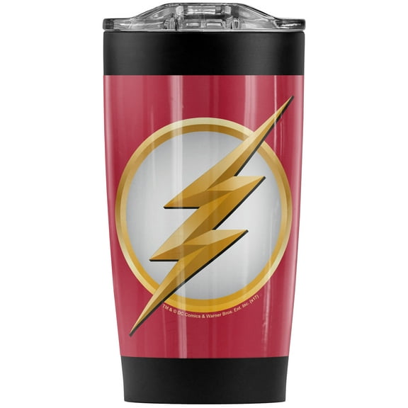 The Flash Tv Series/New Logo Stainless Steel Tumbler 20 oz Coffee Travel Mug/Cup, Vacuum Insulated & Double Wall with Leakproof Sliding Lid | Great for Hot Drinks and Cold Beverages