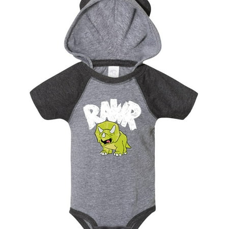 

Inktastic Lil Green Triceratops Rawr! Gift Baby Boy or Baby Girl Bodysuit